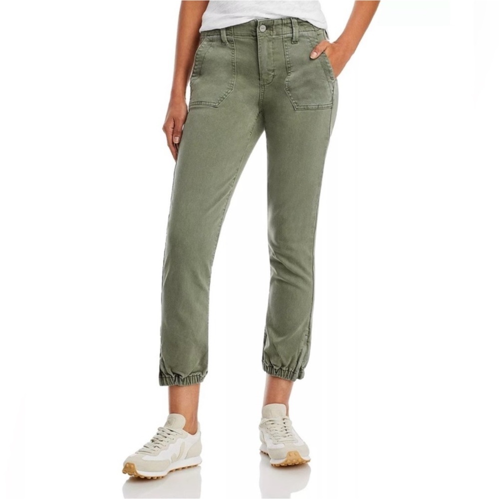 PAIGE Mayslie Olive Green Cargo Jogger Jeans